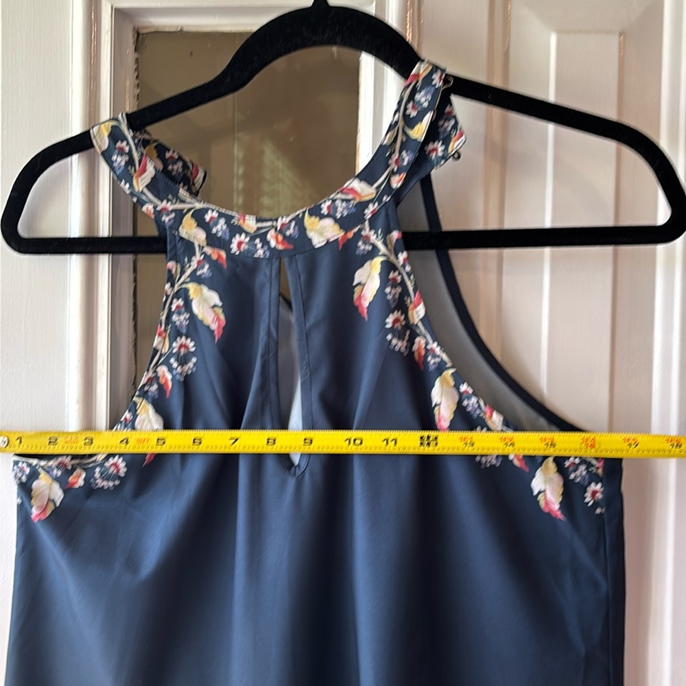 Shein Medium Floral Sleeveless Dress in Navy Blue - Picture 8 of 9